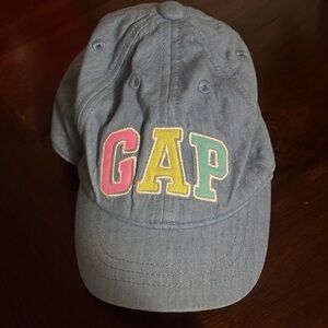 GAP Light Blue Denim Cap with Pink, Yellow & Mint Letters